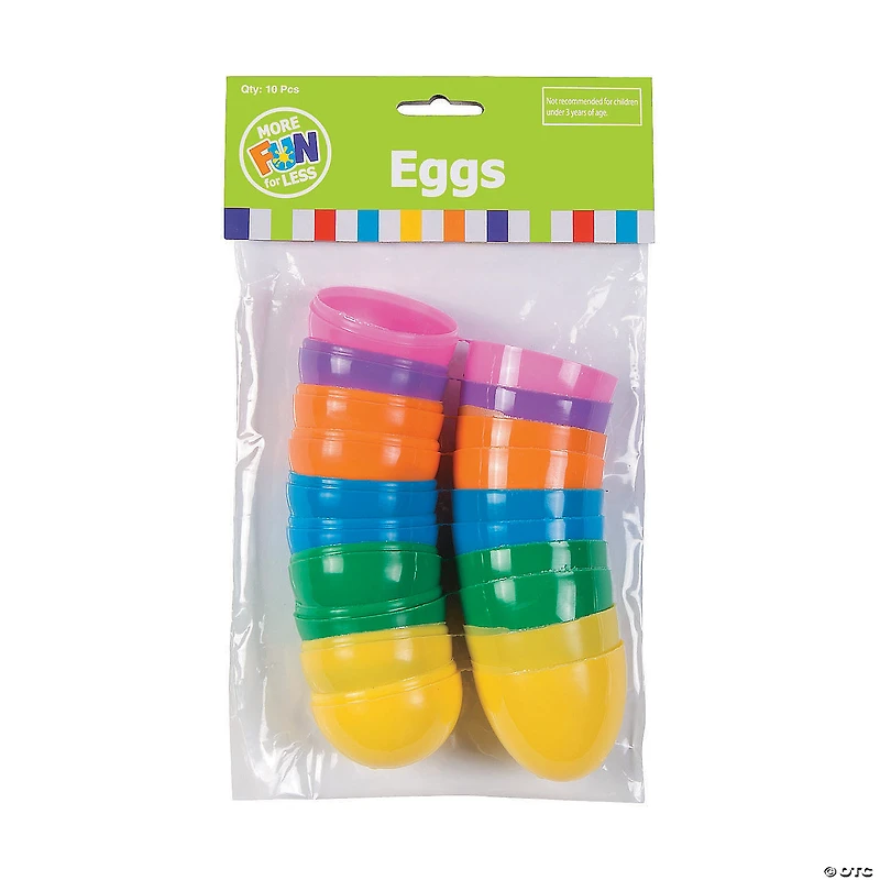 2" Bulk 144 Pc. Colorful Bright Plastic Easter Eggs