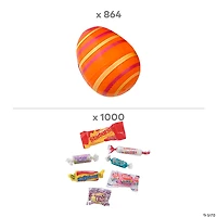 2" Bulk 1864 Pc. Mega Plastic Easter Egg & Candy Filler Kit