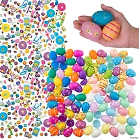 2" Bulk 1864 Pc. Plastic Easter Egg & Toy Filler Kit