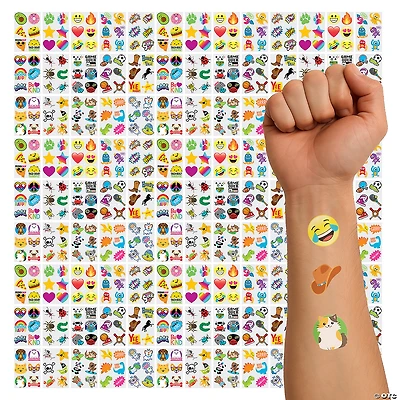 2” Bulk 720 Pc. Colorful Paper Temporary Tattoo Assortment