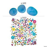 2" Bulk 932 Pc. Pastel Plastic Easter Eggs & Toy Filler Kit