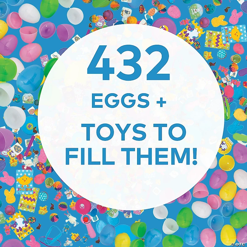 2" Bulk 932 Pc. Pastel Plastic Easter Eggs & Toy Filler Kit