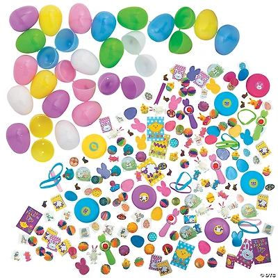 2" Bulk 932 Pc. Pastel Plastic Easter Eggs & Toy Filler Kit