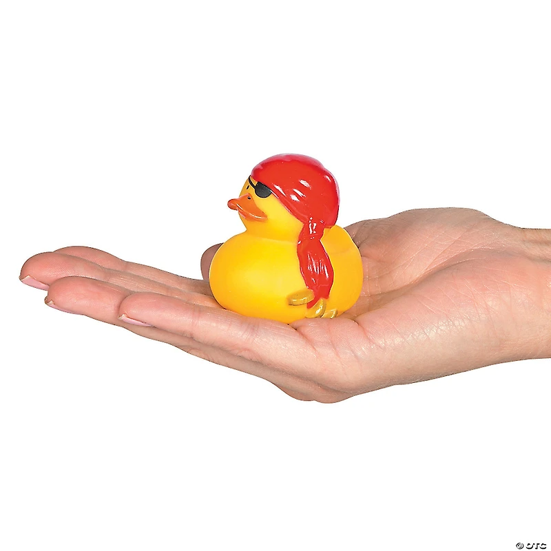 2" Classic Jolly Pirate Yellow Rubber Ducks - 12 Pc.