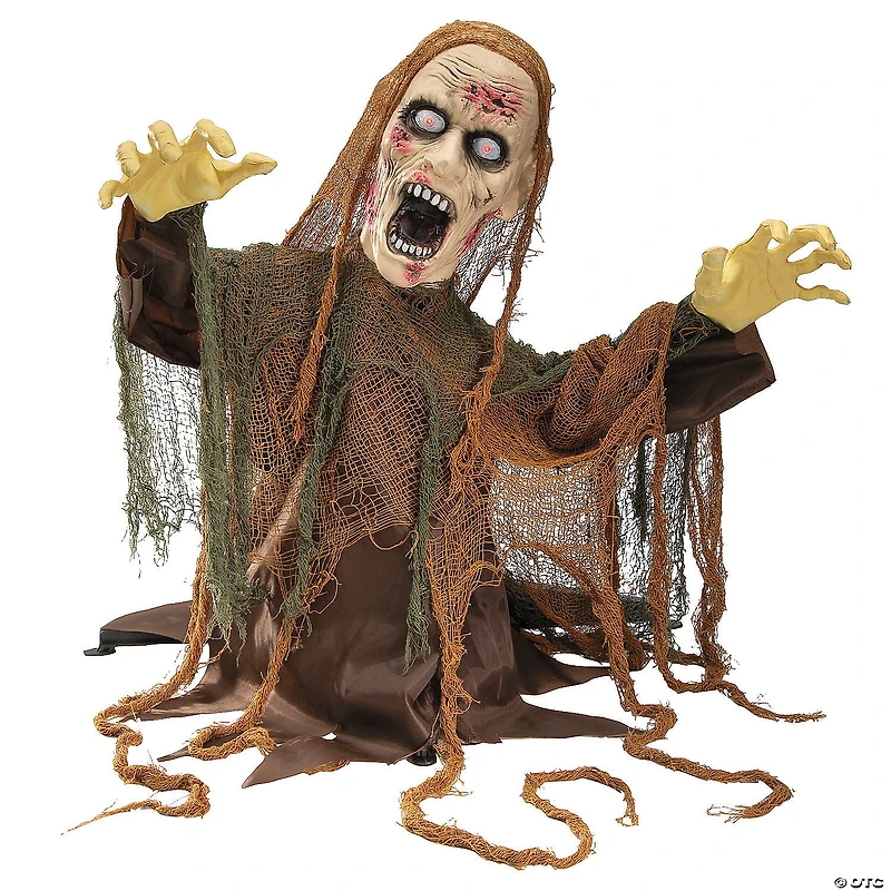 2 Ft. 3 1/2" Animated Groud Breaker Zombie Halloween Decoration