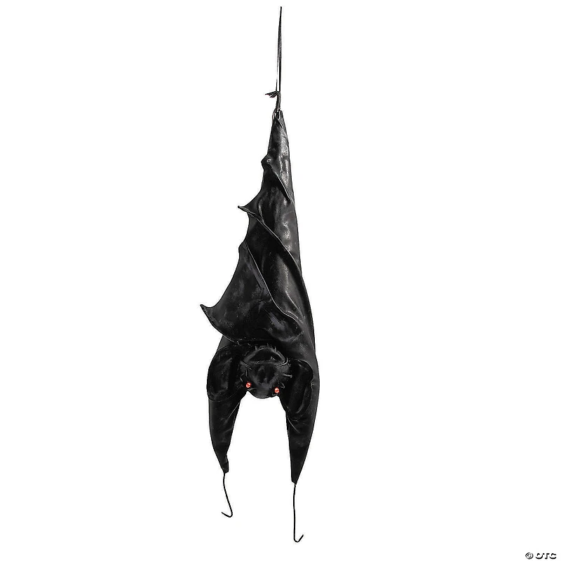2 Ft. Animated Hanging Light-Up Upside-Down Bat Halloween Decoration