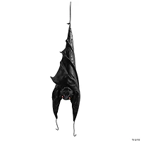 2 Ft. Animated Hanging Light-Up Upside-Down Bat Halloween Decoration
