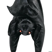 2 Ft. Animated Hanging Light-Up Upside-Down Bat Halloween Decoration