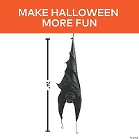 2 Ft. Animated Hanging Light-Up Upside-Down Bat Halloween Decoration