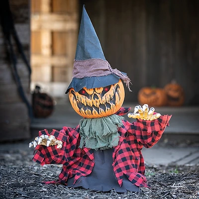 2 Ft. Groundbreaker Animated Orange Pumpkin Man Halloween Decoration