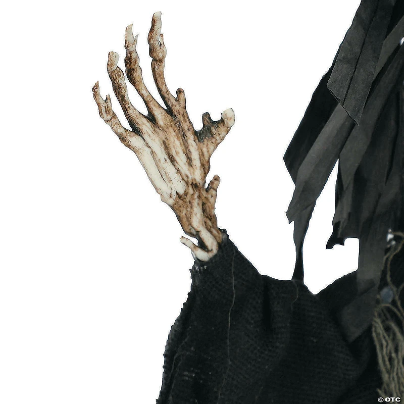 2 Ft. Hanging Pumpkinhead Man with Hat Halloween Decoration