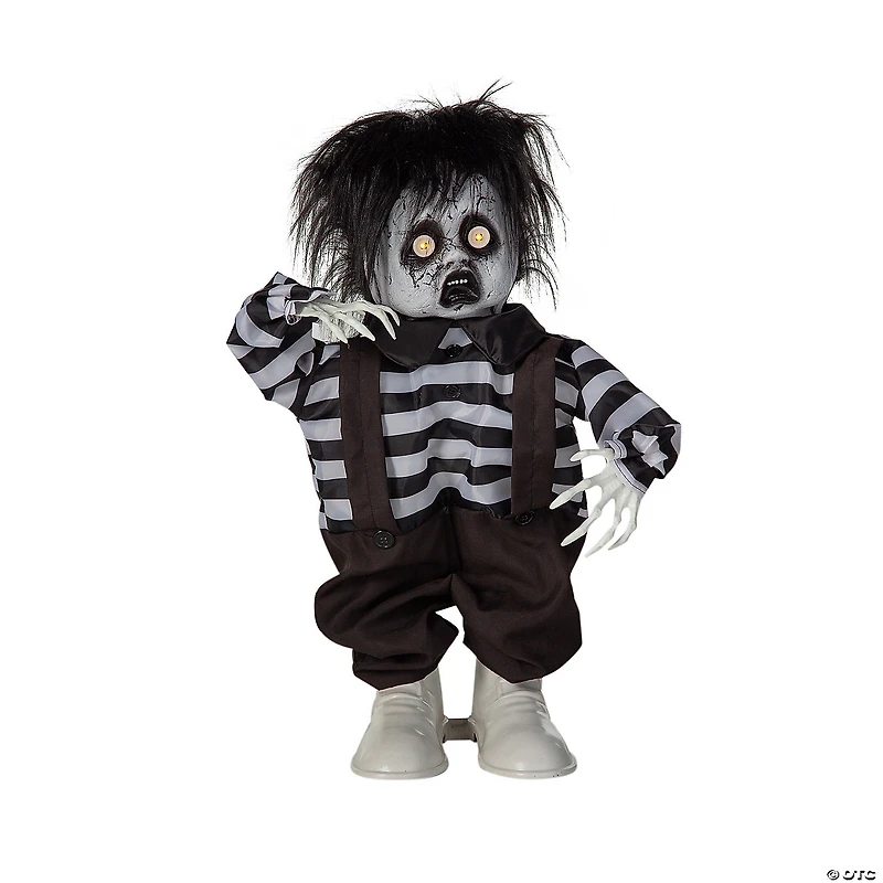 2 Ft. Standing Animated Black & White Leather Shoes Boy