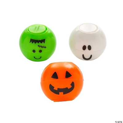 2" Halloween Monster Faces Plastic Fidget Spinner Balls – 12 Pc.