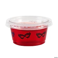 2 oz. Bulk 100 Ct. Small Mardi Gras Carnival Masks Disposable Plastic Gelatin Shot Cups with Lids