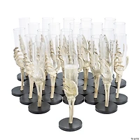 2 oz. Bulk  48 Ct. Skeleton Hand Plastic Glasses
