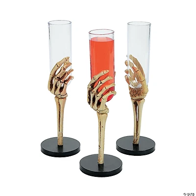 2 oz. Skeleton Hand Plastic Glasses - 12 Ct.