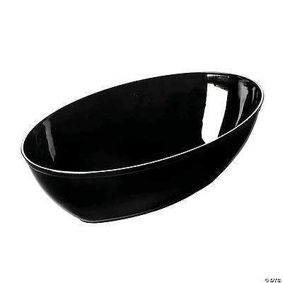 2 qt. Black Oval Plastic Serving Bowls (21 Bowls)