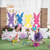 20" - 28" Tumbling Easter Bunnies Yard Signs - 4 Pc.