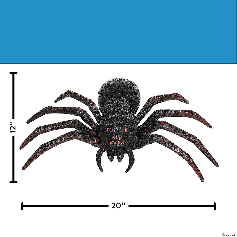 20" Black Plastic Spider Hallween Tabletop Decoration