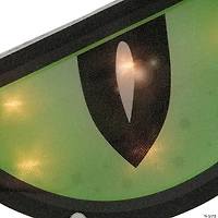 20" Lighted Green Eyes Halloween Window Silhouette Decoration