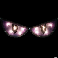 20" Lighted Purple Eyes Halloween Window Silhouette Decoration