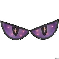 20" Lighted Purple Eyes Halloween Window Silhouette Decoration