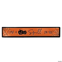 20" Orange and Black "I Put a Spell on You" Halloween Wall Sign