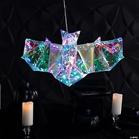 20" x 10 3/4" Halloween Multicolor Prismatic Bat Light-Up LED Light