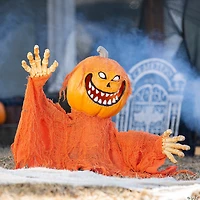 20" x 47" Animated Pumpkin Man Groundbreaker Halloween Decoration
