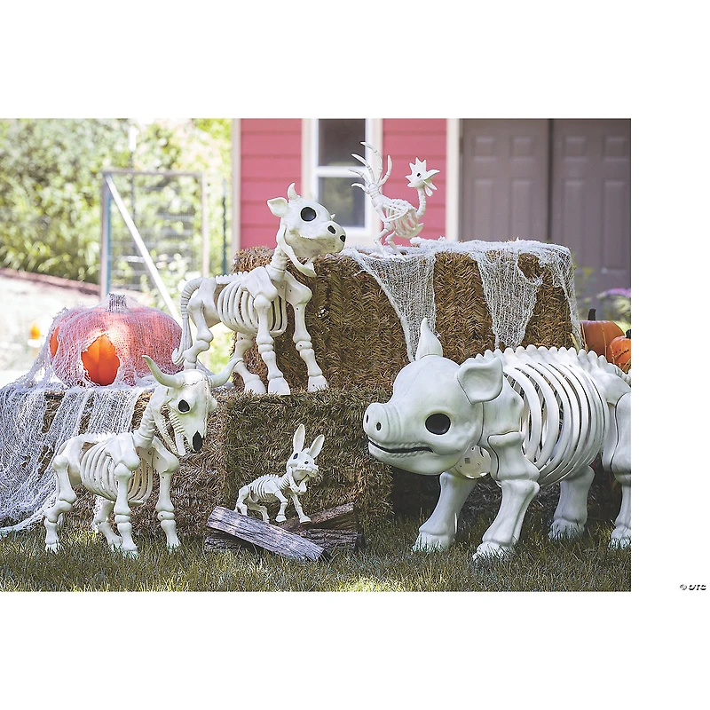 21 1/4" Standing Steer Skeleton Halloween Decoration