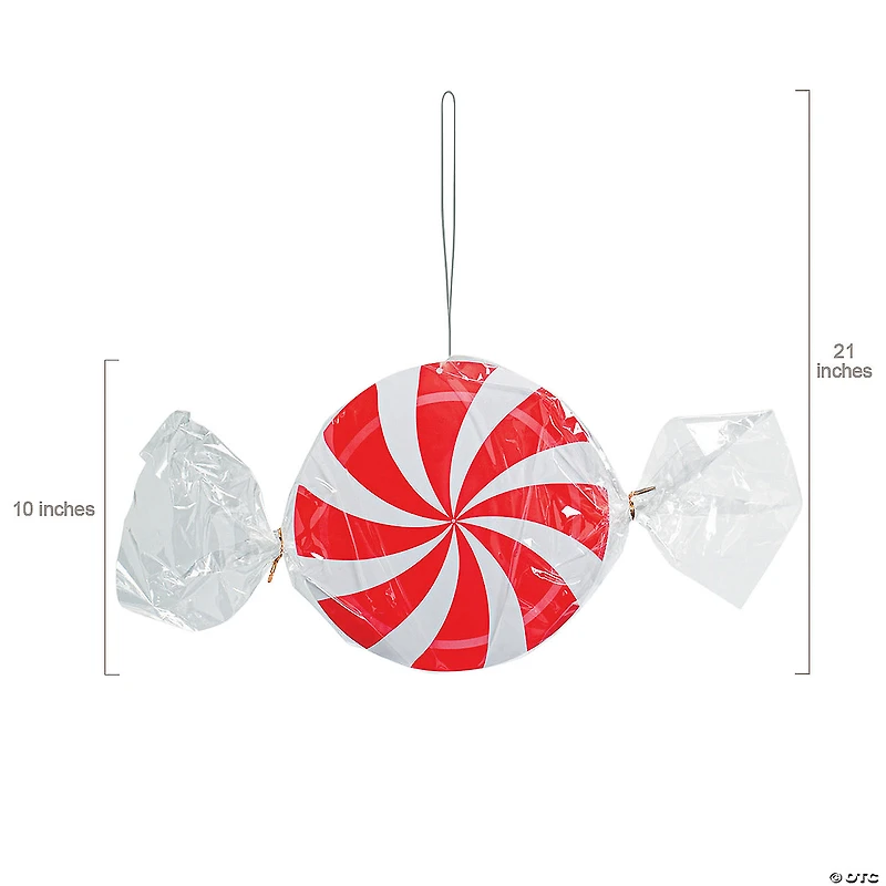 21" Peppermint Swirl Paper Ceiling Decorations - 3 Pc.