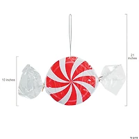 21" Peppermint Swirl Paper Ceiling Decorations - 3 Pc.