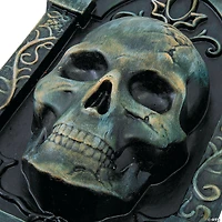 21" Tombstone with 3D Skull Halloween Decoration