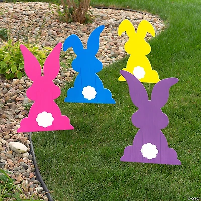 22 1/2" - 26" Bright Bunny Yard Signs - 4 Pc.