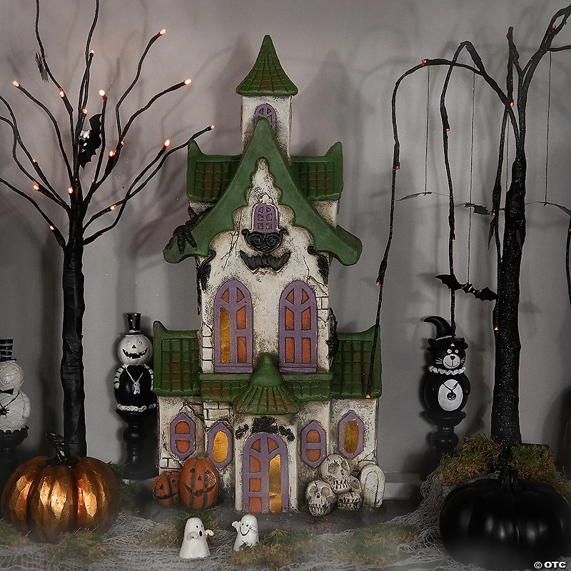 22.75" LED Lighted Haunted House Halloween Decoration
