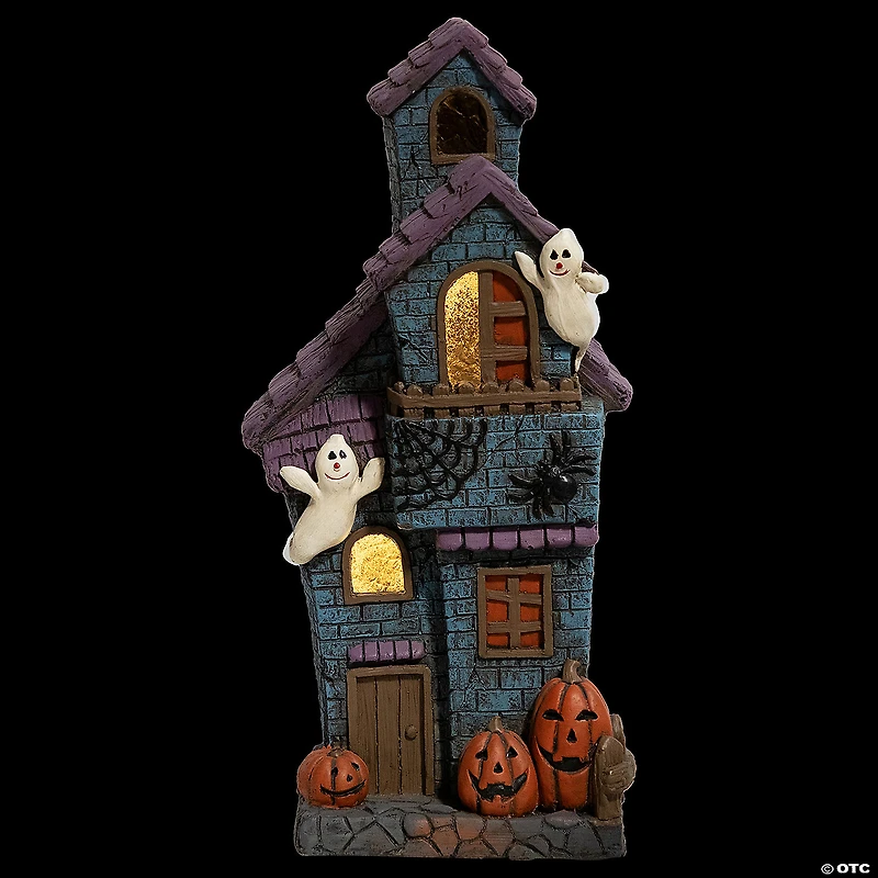 22.75" LED Lighted Haunted House with Ghosts Halloween Decoration