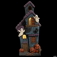 22.75" LED Lighted Haunted House with Ghosts Halloween Decoration