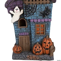 22.75" LED Lighted Haunted House with Ghosts Halloween Decoration
