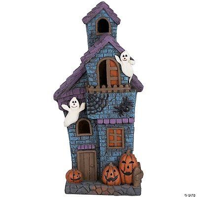 22.75" LED Lighted Haunted House with Ghosts Halloween Decoration