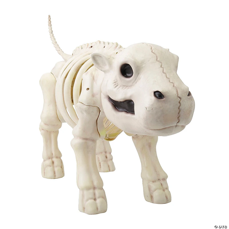 22" Standing Hippo Skeleton Halloween Decoration