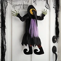 23 1/2" x 29 1/2" Hanging Animated Crashed Witch Halloween Decoration