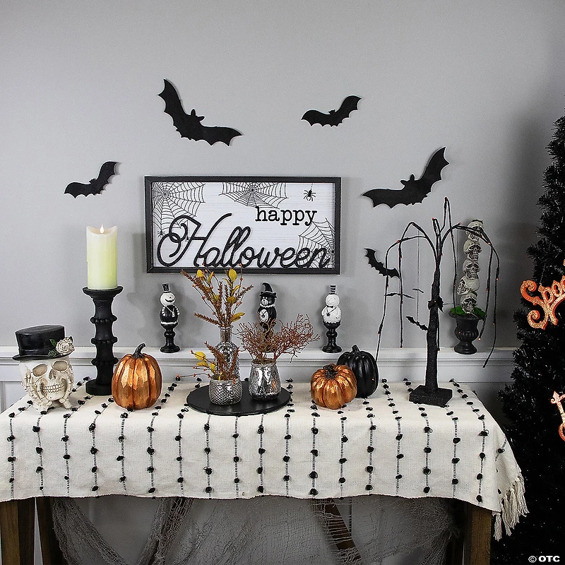 23.5" Happy Halloween Spider Web Wall Sign