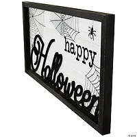 23.5" Happy Halloween Spider Web Wall Sign