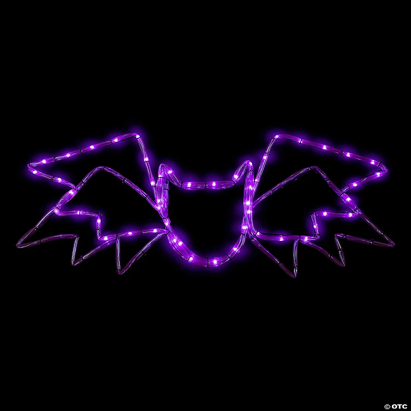 23.5" LED Lighted Purple Bat 4 Function Halloween Window Silhouette