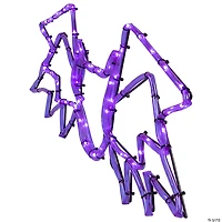 23.5" LED Lighted Purple Bat 4 Function Halloween Window Silhouette