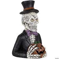 23.5" LED Lighted Skeleton with Jack-O-Lantern Halloween Decoration