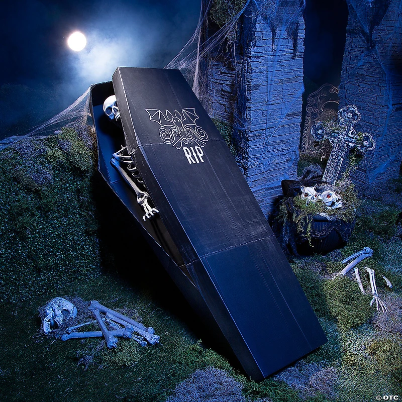 23" x 60" Coffin Skeleton Box Halloween Decoration