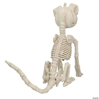 24 1/4" Sitting Pumpkin-Head Dog Skeleton Halloween Decoration