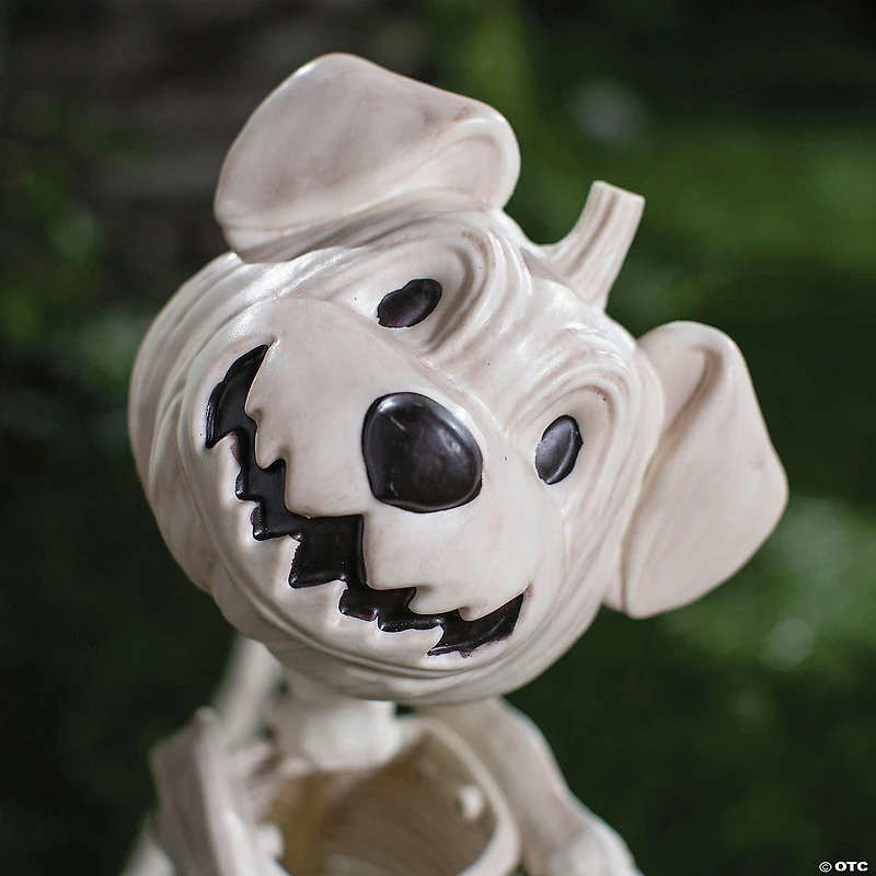 24 1/4" Sitting Pumpkin-Head Dog Skeleton Halloween Decoration