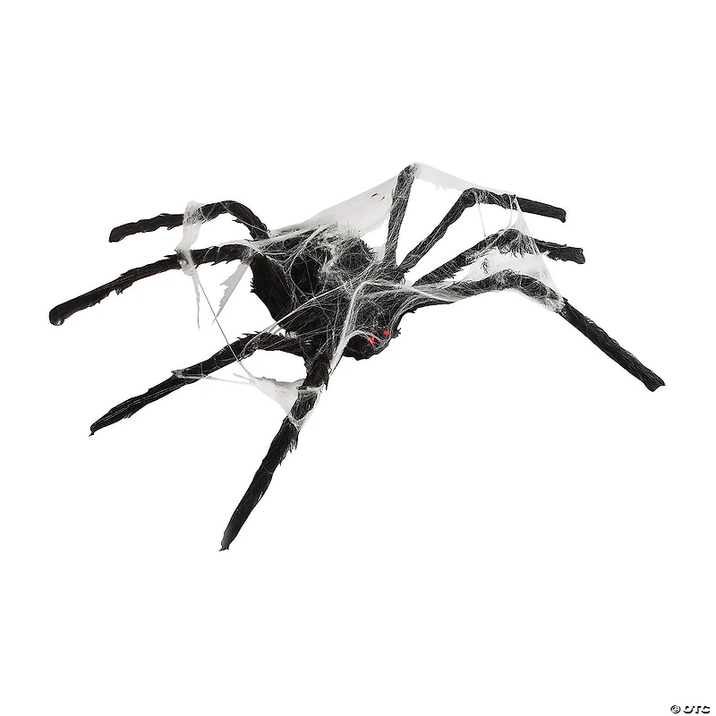 24" Animated Walking Spider with Web Halloween Decoration